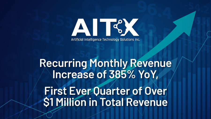 AITX Announces Q1 FY 2025 Recurring Monthly Revenue Increase of 385% YoY, Announces First Ever Quarter of Over $1 Million in Total Revenue